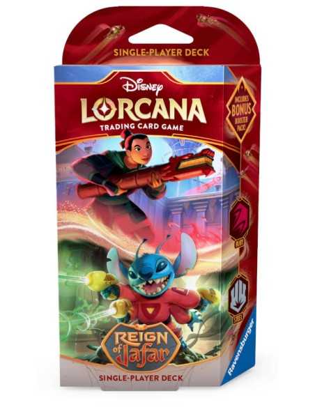 Disney Lorcana Reign of Jafar Mazo De Inicio Rubí-Acero Inglés